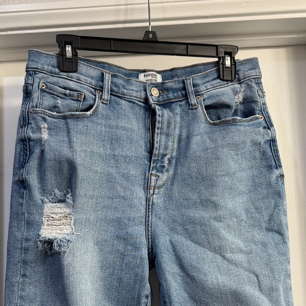 Kensie Vintage Luxe High-Rise Slim Jeans - Light Blue